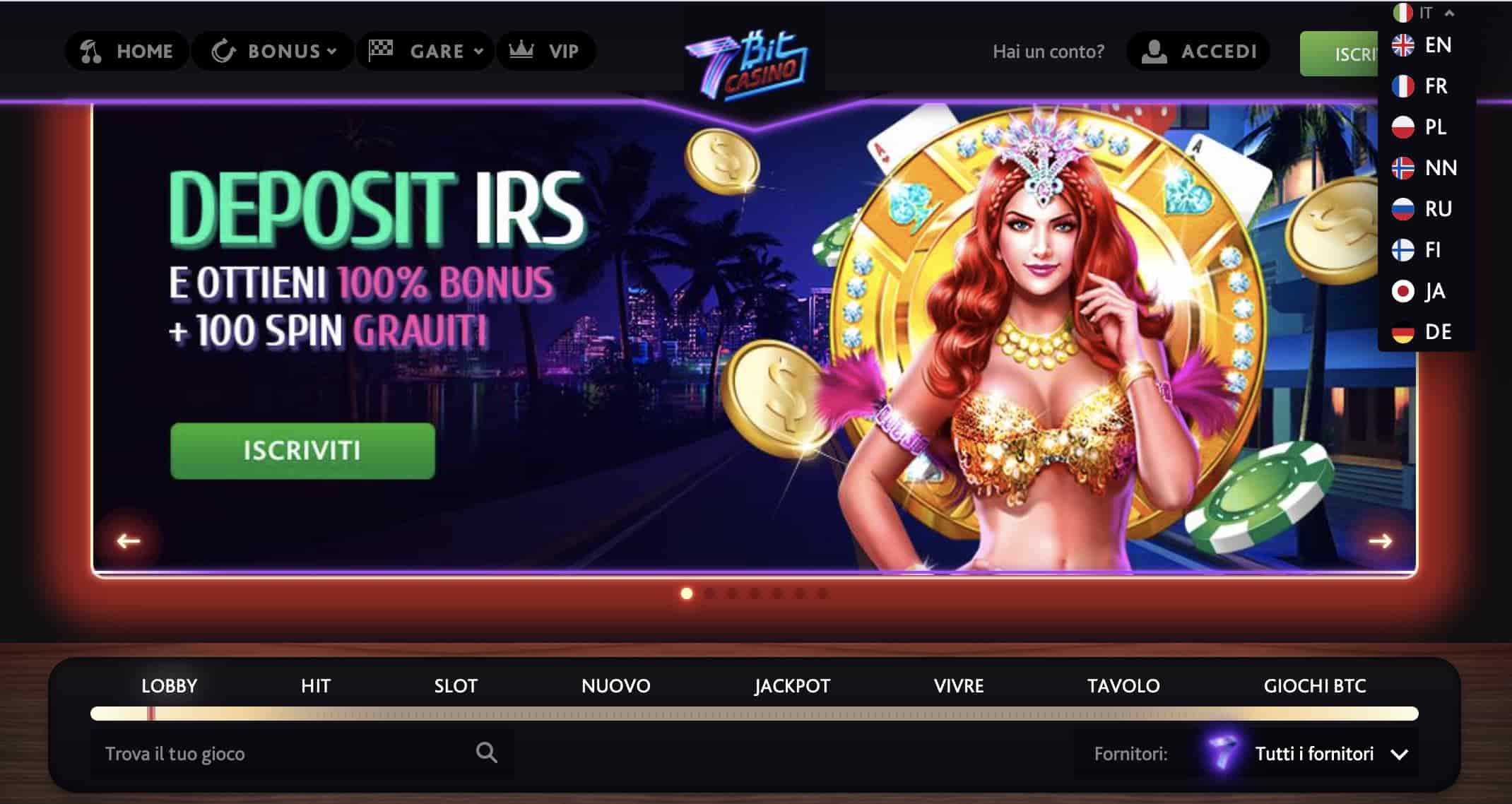 7bit casino homepage