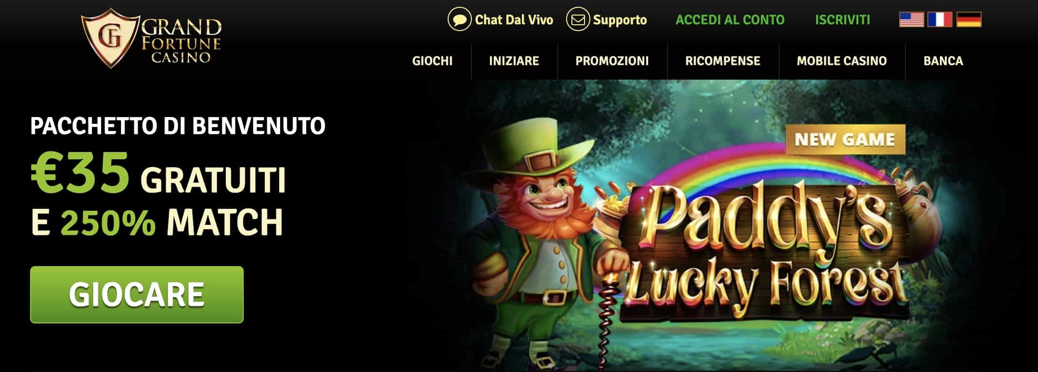 Grand Fortune Giochi homepage