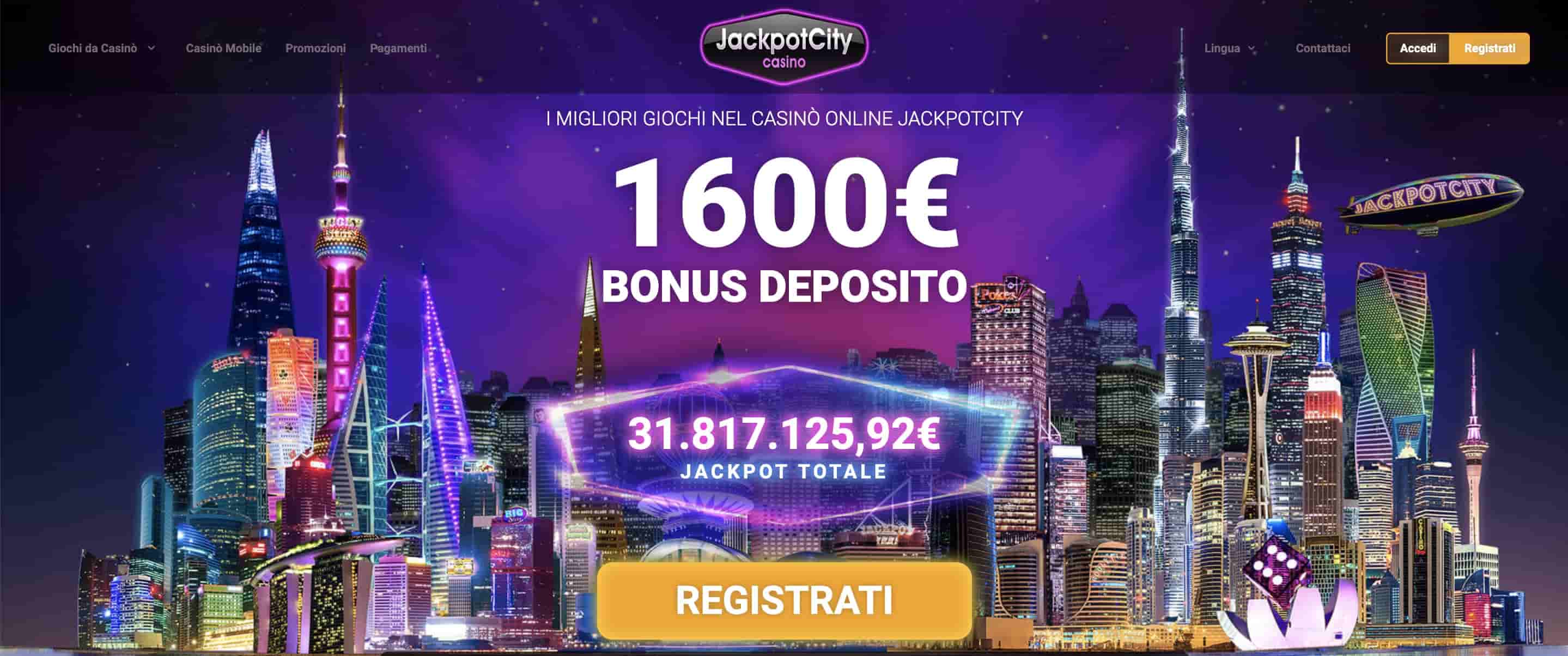 Jackpot City Casino homepage